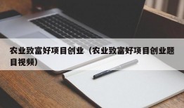 农业致富好项目创业（农业致富好项目创业题目视频）