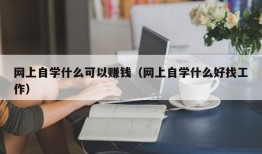 网上自学什么可以赚钱（网上自学什么好找工作）