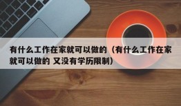 有什么工作在家就可以做的（有什么工作在家就可以做的 又没有学历限制）